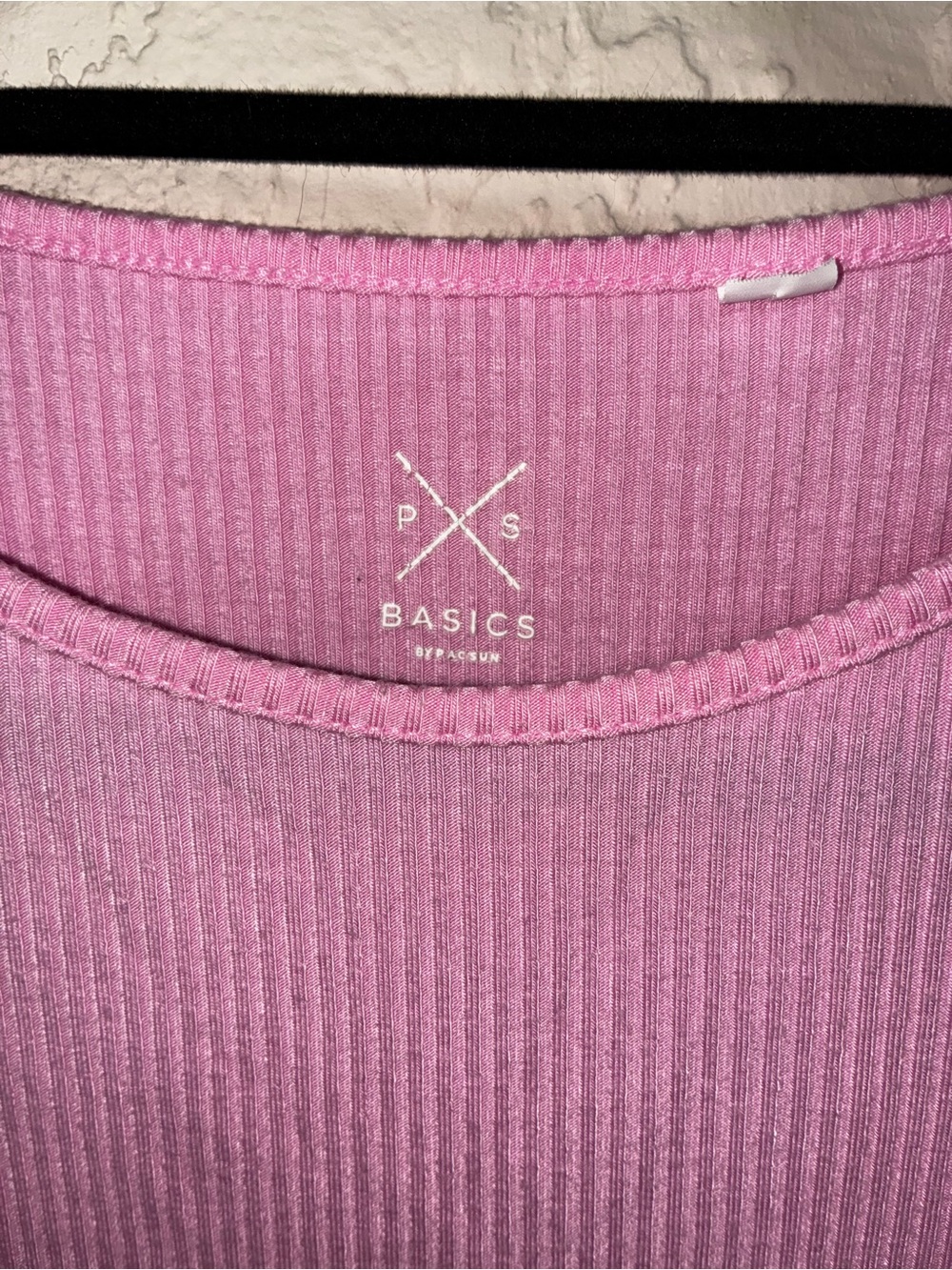 PacSun Pink Ribbed Crop Tank - Picture 2 of 2